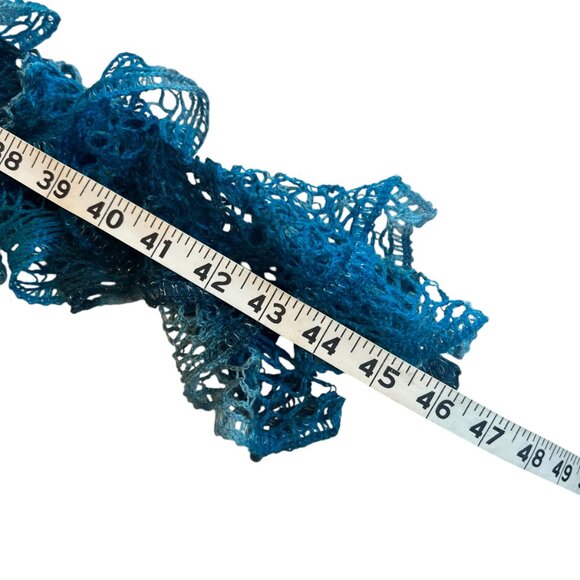 Blue & Red Lacey Scarves - Picture 7 of 7